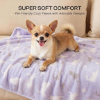 Luciphia 1 Pack 3 Cat Printed Fleece Pet Blankets Washable，Soft Warm Throw - Image 3