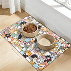Dog Food Mat for Bowls, Absorbent Quick Dry Dog Cat Mats for Food and Water - Image 9