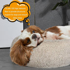 Calming Donut Dogs Beds for Small Dogs Washable, 28inch Plush Round Pet Bed for - Image 2