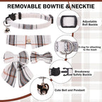 Cat Collar with Bells Breakaway, Bowtie Cat Collar - Image 3