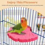3 Pcs Parrot Perch Resin Bird Beak Grinding Stone Leaf Shape Perch Stand Foot - Image 7