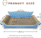 Luxury Cardboard Cat Scratcher Sofa Bed, Couch Shaped Scratching Board - Image 3