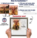 Personalized Pet Memorial Gifts Water Color Dog Picture Frame Dog Loss Sympathy - Image 2