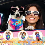 Sanwuta 120 Pcs Rainbow Tie Dye Dog Bandanas - Image 4
