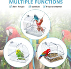 Bird Bath for Cage, Upgraded Bird Bath Box for Cage Accessory Small Birds - Image 5