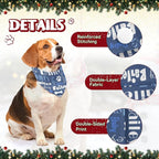 Personalized Dog Bandanas Custom Neckwear Name Button Anti-loosening Dog Scarf - Image 3