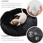 Calming Donut Dogs Beds for Medium Dogs up to 45 lb, 30inch Anti-Slip Plush - Image 3