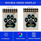 12x18 All My Children Have Paws Garden Flag Cat Paw Print Black Gingham Outdoor - Image 5