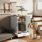 PawHut Pet Feeding Station, Elevated Dog Bowls, Dog Food Storage Cabinet - Image 2
