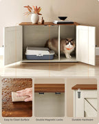 Feandrea Cat Litter Box Enclosure, Litter Box Furniture Hidden - Image 9