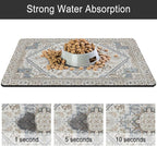 2 Pack Dog Food Mats for Floors, Absorbent and Quick-Drying Pet Cat Food Mat - Image 5