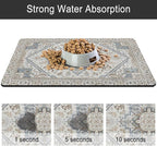 Dog Food Mats for Floors, Absorbent and Quick-Drying Pet Cat Food Mat, - Image 5