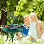 Daoeny 35In Metal Bird Bath for Outside, Vintage Freestanding Birdbaths & - Image 5
