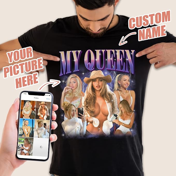 H-DEWALL Custom T Shirts Mineral Wash Tshirt Bootleg Rap Tee Customized Gifts - Image 2