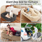 Human Dog Bed for Adults & Pets, Blanket & Strap, Orthopedic Washable Lounger - Image 6