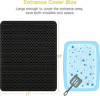 Cat Litter Mat Litter Box Mat, EVA Honeycomb Double Layer Design, Urine & - Image 2