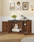 Cat Litter Box Enclosure, Hidden Litter Box Cabinet Furniture - Image 3