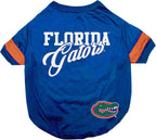 NCAA Florida Gators T-Shirt for Dogs & Cats, Large. Football/Basketball Dog by PETSFIRST