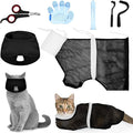 Patelai 5 Pcs Cat Bathing Bag Set Cat Grooming Bag Adjustable Pet Shower Net by Patelai
