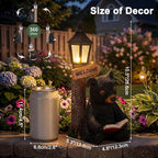 Lyeasw Garden Statues Bears, Solar Reading Bear Statue - Image 8