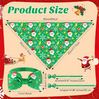 Sanwuta 50 Pcs Christmas Dog Bandanas and Collar Bow Ties Set 25 Bandanas Bulk - Image 3