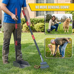 Dog Pooper Scooper, Long Handle Tray & Rake, 60 Waste Bags, Dog Waste Large Bin - Image 5