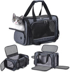 Cat Carrier Pet Travel Carrier by Airplane Approved Under seat, TSA Airline by GROXKOX
