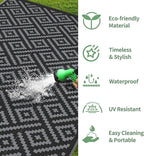 GENIMO Outdoor Rug for Patio Clearance, Reversible Plastic Camping Rugs - Image 5