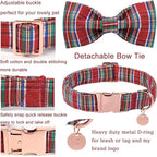 Christmas Plaid Dog Collar - Image 3