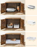 Feandrea Cat Litter Box Enclosure, Litter Box Furniture Hidden - Image 7