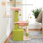 PEQULTI 4-in-1 Multi-Level Cat Tower, Scratching Post - Image 5