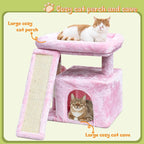 Small Pink Cat Tree for Indoor Cats, Cute Cat Tower - Image 2