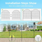 10 Panels No Dig Decorative Garden Fence, 32in x 23.6ft Outdoor Animal Barrier - Image 5