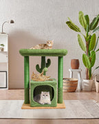 SYANDLVY 27" Cactus Cat Tree for Indoor Cats, Modern Kitten Condo - Image 6
