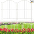 Decorative Garden Fence 17in x10ft, 10 Pack Rustproof Metal No Dig Fence Animal by Thrivinest