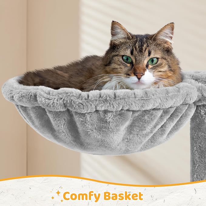 Yaheetech | 54in Cat Tree | Multi-Level Cat Tower w/Spacious Perch, Cozy Condo - Image 8