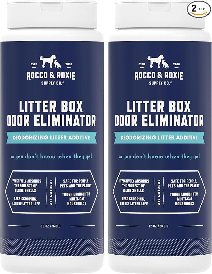 Rocco & Roxie Litter Box Odor Eliminator, Best Natural Urine Deodorizer by RoccoRoxieSupplyCo