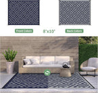 GENIMO Outdoor Rug for Patio Clearance, Reversible Plastic Straw Rugs for RV - Image 4