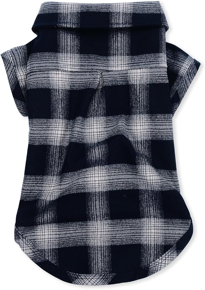 Koneseve Dog Shirt, Pet Plaid Clothes Shirt T-Shirt Sweater Matching Breathable - Image 2