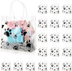 Teling 20 Packs Dog Paw Clear PVC Gift Bags by Teling