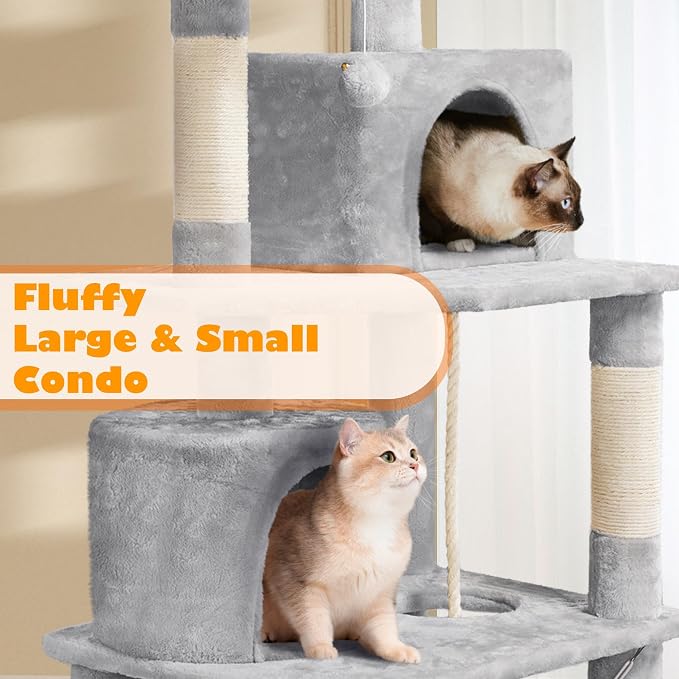 Yaheetech 62.5inches Cat Tree Cat Tower Cat Condo - Image 4