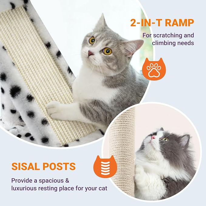 Allewie 81 Inches Tall Cat Tree/Multi-Level Large Climbing Tree House and Towers - Image 5