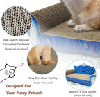 Luxury Cardboard Cat Scratcher Sofa Bed, Couch Shaped Cat Scratching Board - Image 3