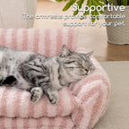 Hollypet Cat Bed Fluffy Plush Mutifuctional Double-Layer Soft Pet Couch - Image 4
