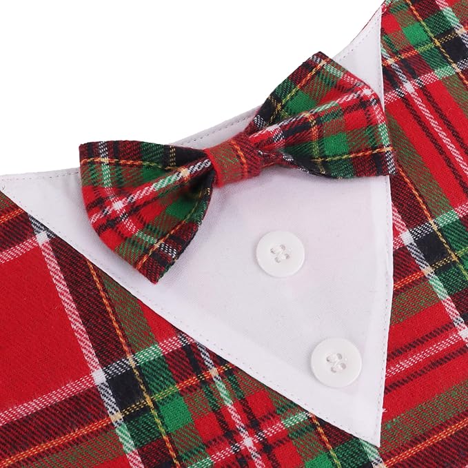 ADOGGYGO Christmas Dog Tuxedo Bandana, Adjustable Christmas Costume - Image 5
