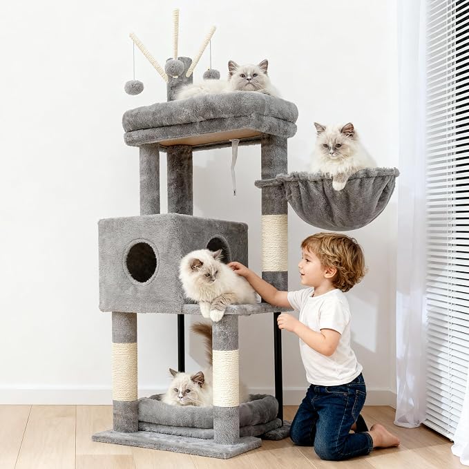 Heybly Cat Tree, 45.3-Inch Cat Tower - Image 2