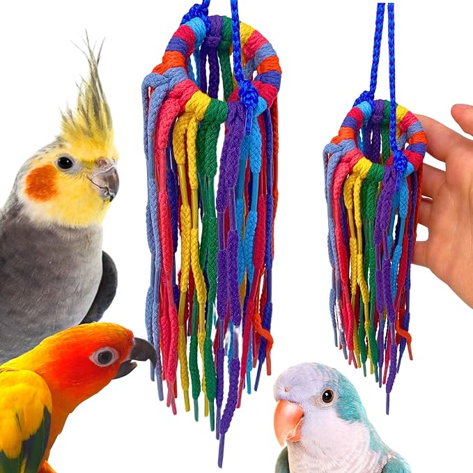 Bonka Bird Toys 51214 Small Aglet Heaven Cotton Shoelace Toy by BonkaBirdToys