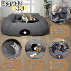 XxingSheep 2-Tier Cat Tunnel & Hammock Bed XXL, 4 Cave Shuttle - Image 3