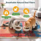 3-in-1 Sisal Cat Scratcher Mat 23.6x15.7 – Durable Scratch Rug Use - Image 2