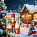 Christmas Garden Flag 12x18 Inch Nutcracker Soldier Decor Gift Box Snowy Pine - Image 7